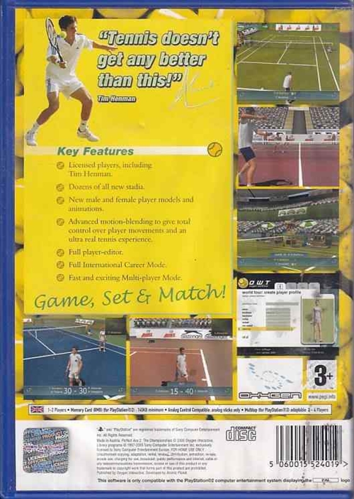 Perfect Ace 2 The Championships - PS2 (B Grade) (Genbrug)